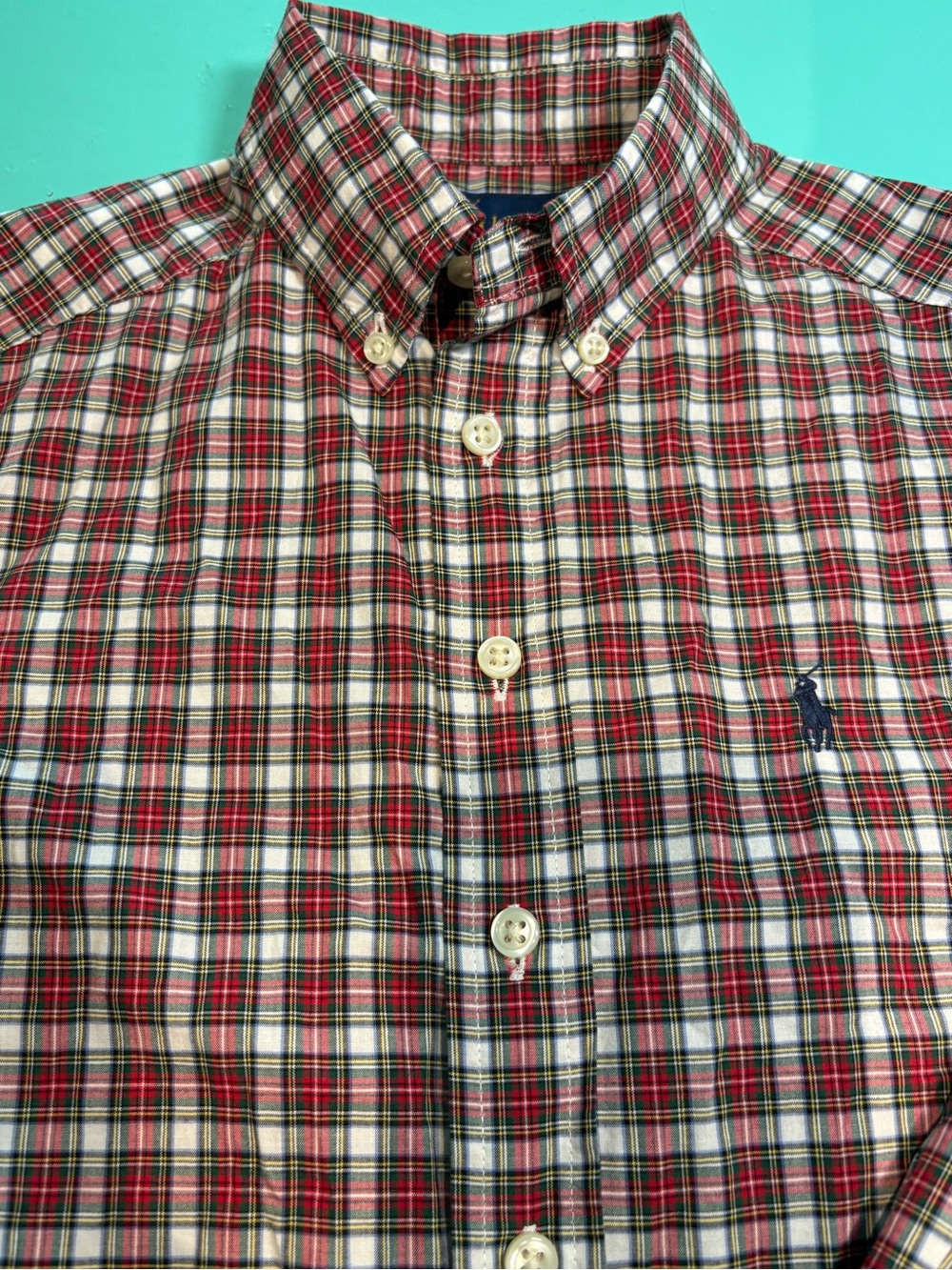Ralph Lauren Polo Boy Button Down Long Sleeve Plaid Size Small/8